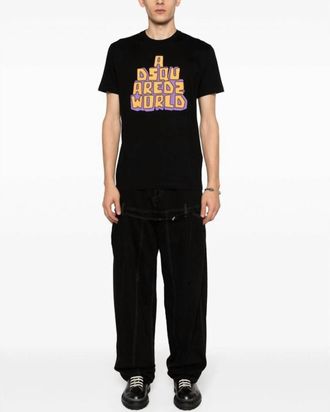Dsquared2 Reverse World Cool Fit Logo T-Shirt - Plus In Black