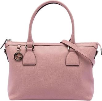 Gucci Pre-owned Satchel - Dames - Vintage Handtas - Roze - ONE Size - Leer - Vintage