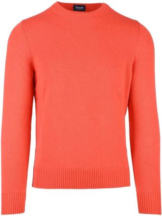 Drumohr Crew Neck Sweater Cashmere - Red