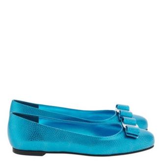 Ferragamo Varina Leather Ballet Flats, Size 7 C
