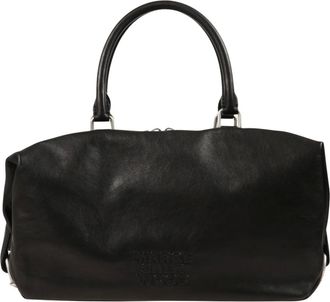 Marge Sherwood Tassen, Dames, Zwart, ONE Size, Leer, Dumpling Tote
