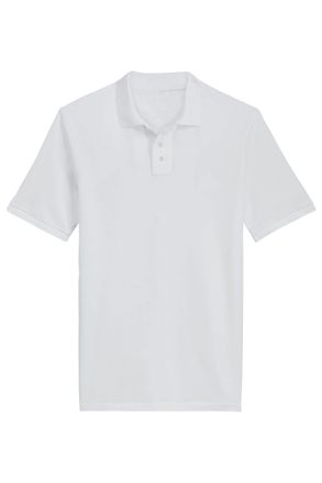 Generic Mens Slim Fit Cotton Pique Polo Shirts for Men Adult, Plain Casual Work Sports T- Shirt Top - White - XX-Large