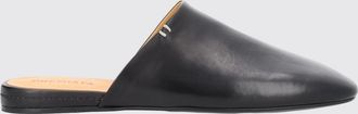 Premiata Mule in pelle di vitello liscia con punta stondata e tallone aperto