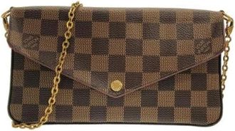 Louis Vuitton Pre-owned Pochette Felicie Damier Schoudertas - Dames - Vintage Schoudertas - Bruin - ONE Size - Vintage