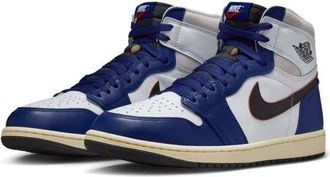 Nike Jordan Air Jordan 1 Retro High Top Basketball Sneaker in 100 White/black at Nordstrom