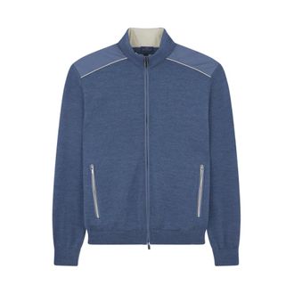 Paul & Shark Truien & Vesten, Heren, Blauw, L, Wol, Luxe Wol Zip-Up Sweater