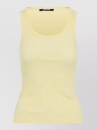 Jacquemus marcel scoop neck ribbed sleeveless top
