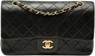 Chanel Pre-owned Classic Double Flap Shoulder Bag - Dames - Vintage Schoudertas - Zwart - ONE Size - Leer - Vintage