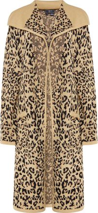 Faina Gebreid vest Dames zwart/beige