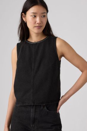 Levi's Rhinestone Denim Top - Donna - XS - Lavaggio medio / Road Less Traveled Shell