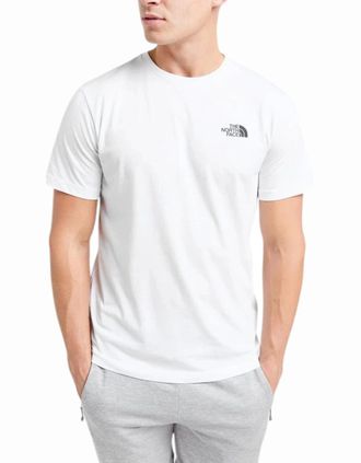 The North Face Mens The North Face T-Shirt Mens T Shirt Simple Dome Sports Cotton Casual Crew Neck - White - Size: 42