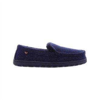 Lamofootwear Mens Harrison Wool Slip-On Moccasin In Navy