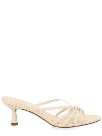 Aeyde Abby Minimalist Flared Heel Sandals