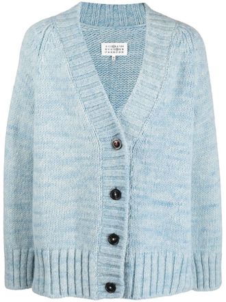 Maison Margiela Vest met V-hals en print - Blauw
