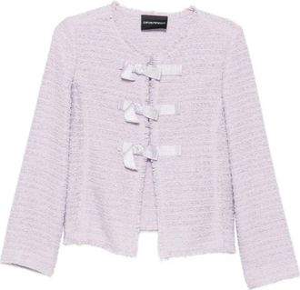Emporio Armani Blazer Jas - Dames - Blazers - Paars - S - Tweed - Jassen