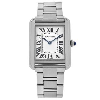 Cartier Pre-owned Cartier Tank Solo Silver Opalined Dial Ladies Watch W5200013
