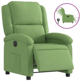 vidaXL Vidaxl Poltrona Reclinabile Elettrica Verde Chiaro In Velluto