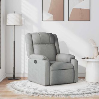vidaXL Sill&oacute;n Reclinable De Tela Gris Claro Vidaxl