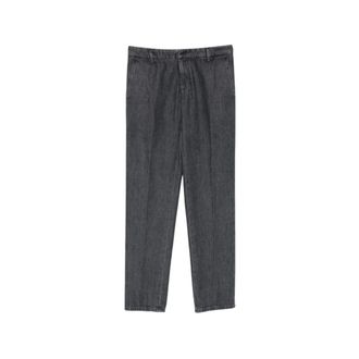Dondup Straight Trousers, male, Gray, Size: W36 Gaubert Pants