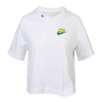 Nike (WMNS) Nike Sportswear Short Round Neck White CV9170-100