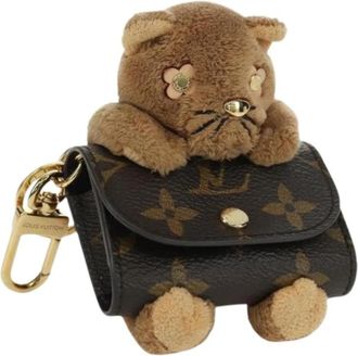 Louis Vuitton Pre-owned Canvas Sleutelhanger - Dames - Vintage Accessoires - Bruin - ONE Size - Vintage