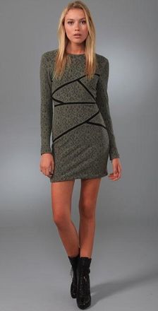 Preen By Thorton Bregazzi Runway Moss Lace Chelsea Dress Size S