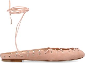 Chloé Pink Suede Ballet Flats