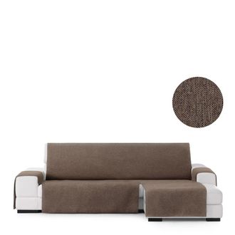 Eysa Funda chaise longue derecha vista frontal marr&oacute;n 240 cm