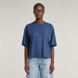 G-Star Horizontal Seam Loose Top - Midden blauw - Dames