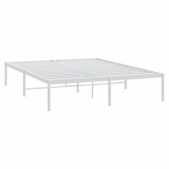 Berkfield Home Metal Bed Frame White 160x200 cm