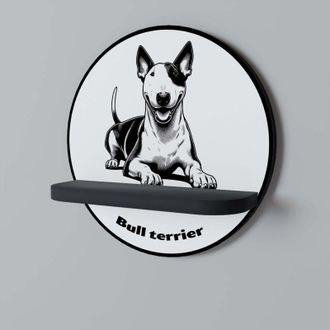 OEM Bull Terrier Estante Redondo Negro