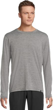 Brooks Luxe Long Sleeve Mens T Shirt Heather Charcoal : 2XL, Polyester/Spandex