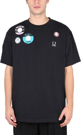 Fred Perry by Raf Simons Oversized T-Shirt With Patch-Uomo