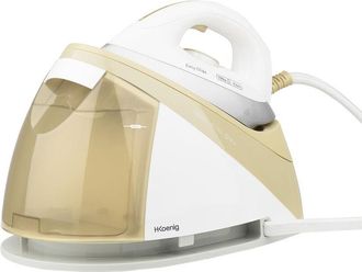 H.Koenig V28 Centro De Planchado, 2400w, 6 Bares, Suela De Cer&aacute;mica easyglide, Autonom&iacute;a Ilimitada, Dep&oacute;sito De Agua Extra&iacute;ble 1.1l, Control Manual De La Tempe