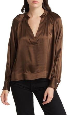 Rails Wynna Satin Blouse in Moss at Nordstrom Rack, Size Xx-Small