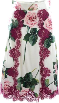 Dolce & Gabbana Women Flowers Skirt