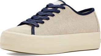 Veronica Beard Truett Lace-up Shoes Womens Shoes Sand/Navy : 8.5 M, Canvas/Synthetic