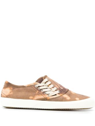 Maison Margiela tie-dye print sneakers - Brown