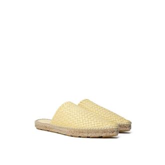 Bottega Veneta Womens Yellow Leather Espadrille Shoe