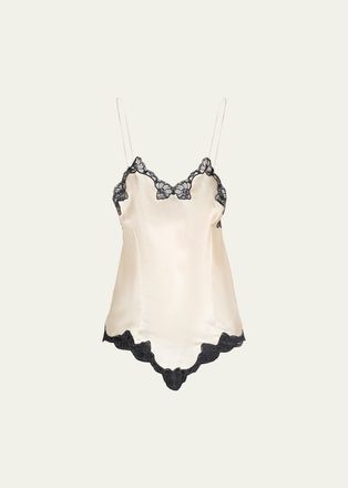 Isabel Marant Amael Lace-Trim Silk Cami Top