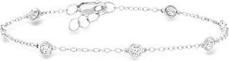 Ross-Simons Lab-Grown Diamond Station Bracelet in Sterling Silver
