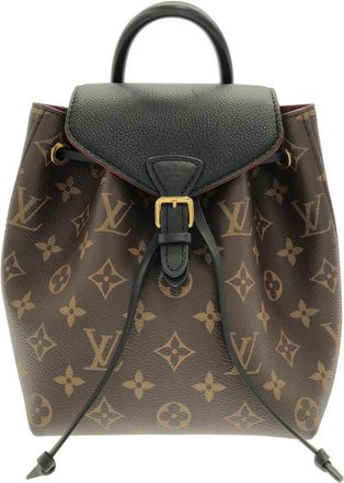 Louis Vuitton Black Marron Coated Canvas Backpack (Pre-Owned)