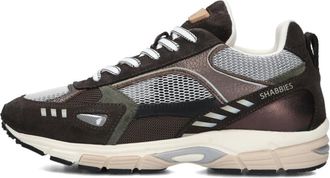 Shabbies Amsterdam Schoenen, Dames, Veelkleurig, 42 EU, Su&egrave;de, Bruine Su&egrave;de Chunky Sole Sneakers