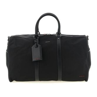 Kiton Weekend Duffel Bag - Heren - Weekendtassen - Zwart - ONE Size - Leer - Tassen
