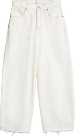7 For All Mankind Loose Fit Jeans, female, White, W28, White Wide Leg Denim Jeans
