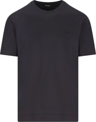 Ermenegildo Zegna crew-neck short-sleeve T-shirt - Blue