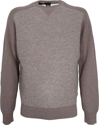 HUGO BOSS H-Ematero Ronde Hals Trui - Heren - Ronde hals truien - Grijs - L - Katoen - Truien & Vesten