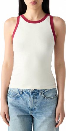 Amo Dazzling Tank In Bone/pinot