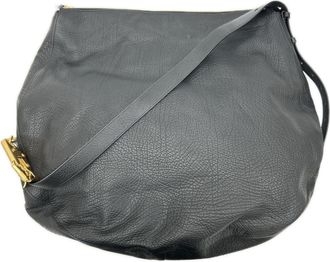 Burberry Black Leather Shoulder Bag (Pre-Owned)