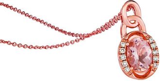 Le Vian 14K Rose Gold 0.96 Ct. Tw. Diamond & Morganite Pendant